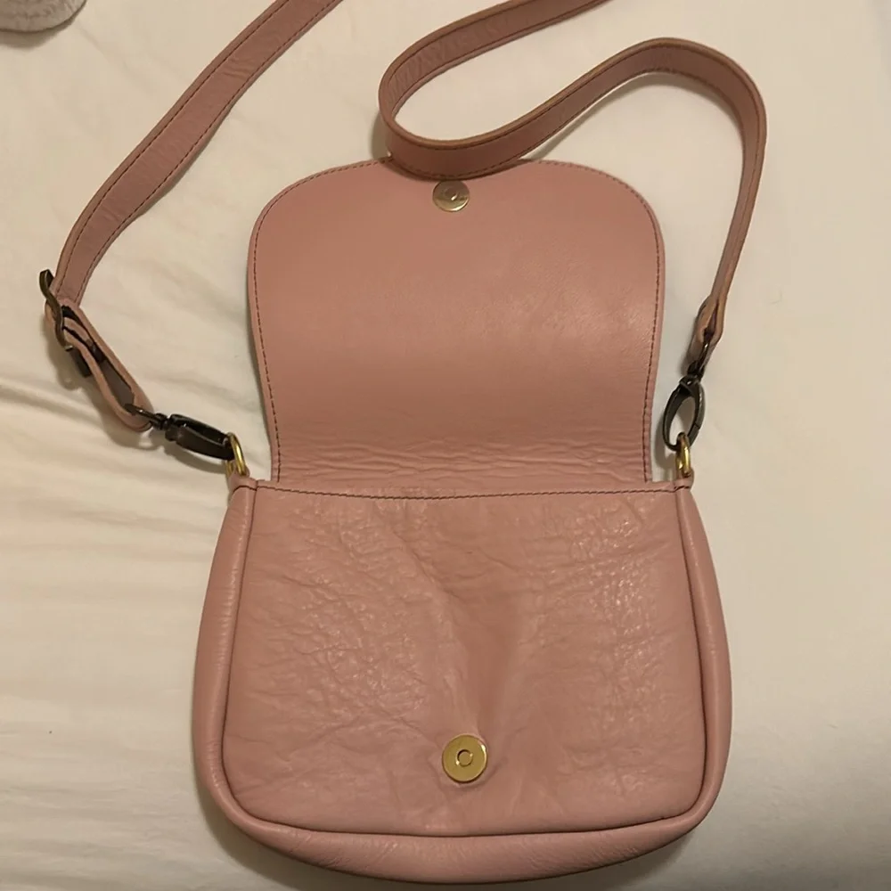 LV monogram and pink leather crossbody bag - Picture 9 of 12